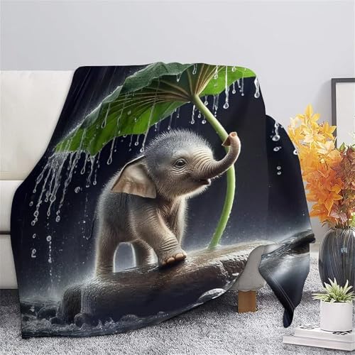Couverture éléphant imprimée 3D idéale pour vos soirées cocooning - 7