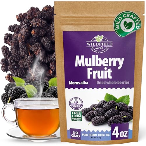 Image of 4 oz. Mulberry Fruit Herbal Tea (Morus Nigra) - 113g Dried Mulberry Fruit Tea Te De Mora