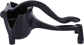 Nikou Exprimidor manual portátil de aleación de aluminio, herramienta de cocina para uso doméstico, negro, exprimidor de frutas fácil de usar