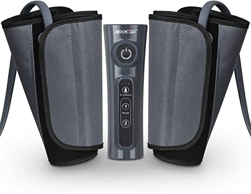 Image of CINCOM Corded Electric Leg Massager, Leg Compression Massager for Circulation and Pain Relief Air Compression Foot Calf Thigh Massager with Handheld Controller (For Calf), Grey