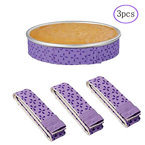 Set of 3 Bake Even Cake Strips,Cake Pan Dampen Strips,Super Absorbent Thick Cotton,Cake