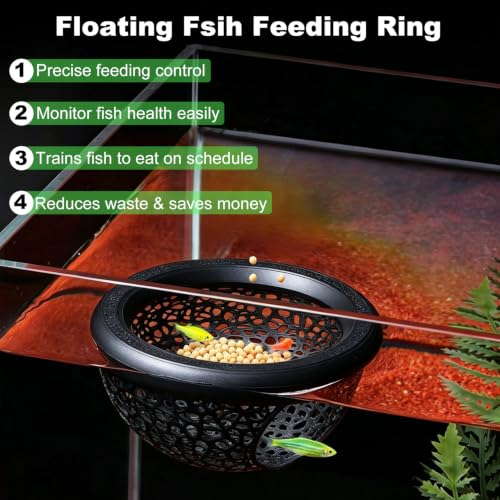 Image of Floating Betta Hammock and Feeding Ring, Aquarium Beta Hideout, Cave, Bed