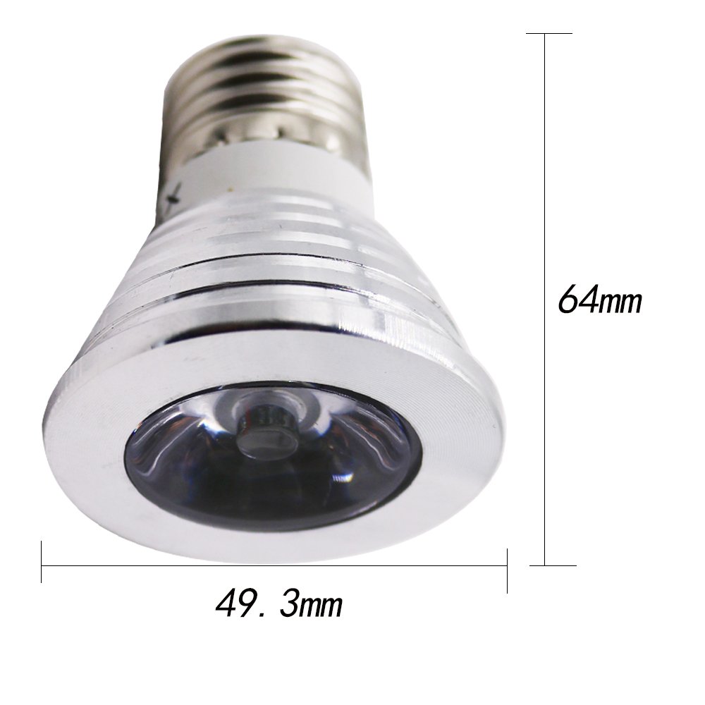 3W Bombilla inteligente E27,Regulable Cambio de Color Bombilla Led con mando,para Hogar, Decoración, Bar, Fiesta (12 Unidad)