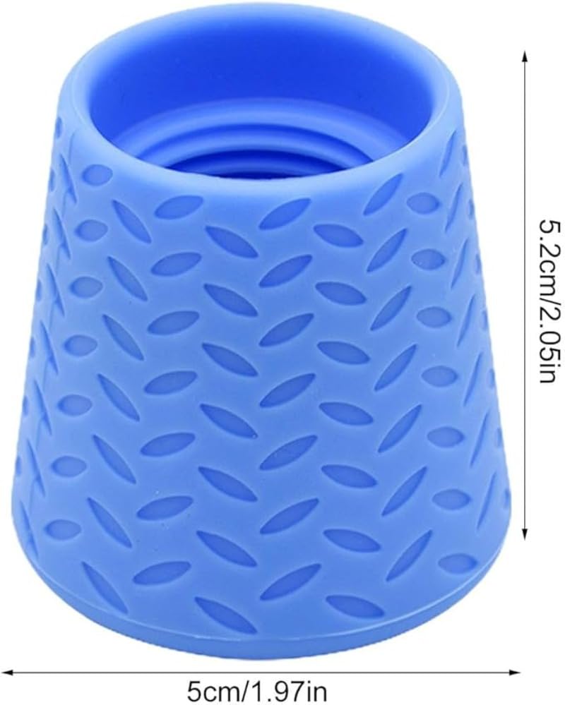 Tragbarer Hunde-Duschkopf – Silikon-Haustier-Duschaufsatz für Wasserflaschen, Outdoor-Reisen, Camping und Strandgebrauch (blau)