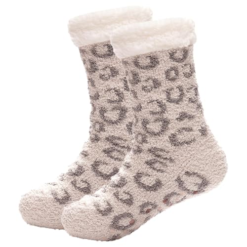 Chaussettes léopard femme en maille douce supérieure A2Z confort durable 37-42