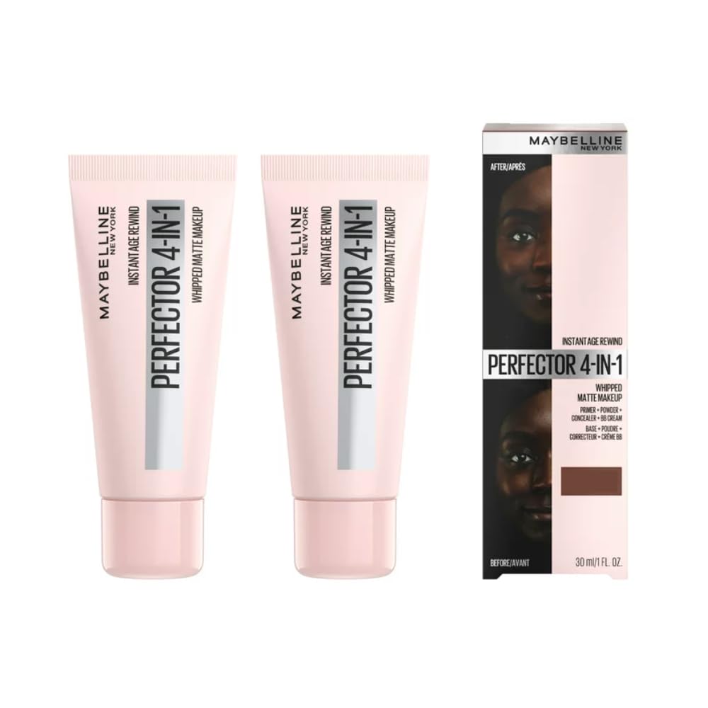 2 x Maybelline Instant Anti Age Perfector 4-in-1 Whipped Matte Makeup - 04 Medium Deep, 30 ml (Pack of 2)