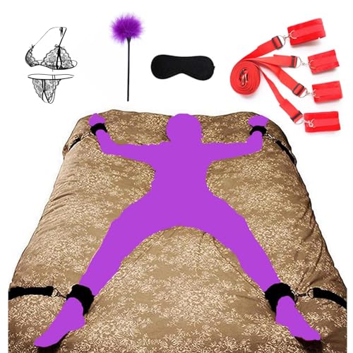 Sex Restraint Kits Yoga Bed Restraint Sex Bondage Wrist Thigh Cuffs Restraints Set Game Adam and Eve Sex Toys for Couples Tie Up Women Restraint Bondage Sweater HYK-053