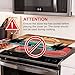 Camping Stove Top Cover for Electric Stove, Happy Camper Ceramic Stove top Cover, Heat Resistant Glass Cooktop Cover, Flat RV Range Stovetop Protector Dish Drying Mat for Kitchen, 28