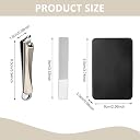 MAYCREATE Stainless Steel Nail Clipper Set, Nail Cutter Filer & Travel Case gallery image