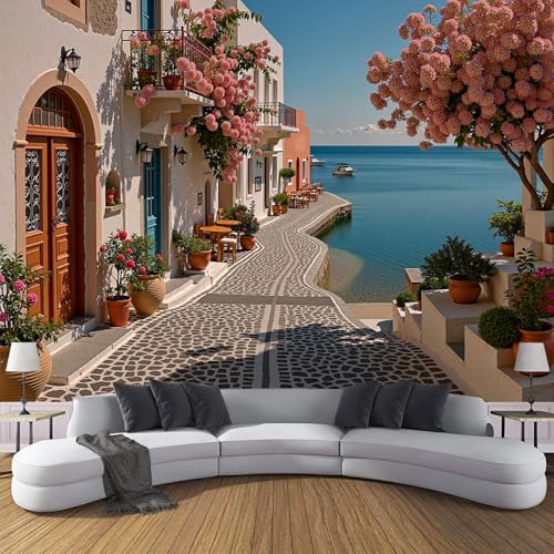 Fresque murale mer Méditerranée pour transformer votre chambre en suite d'hôtel - 2