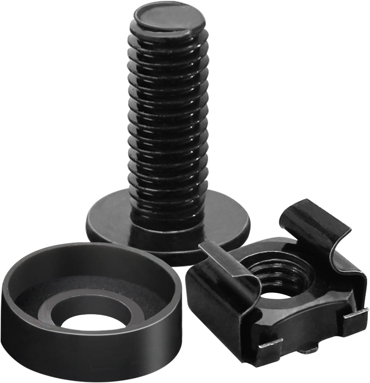 Leadrise 50Pack M6 x 16mm Computer Rack Mount Cage Screws