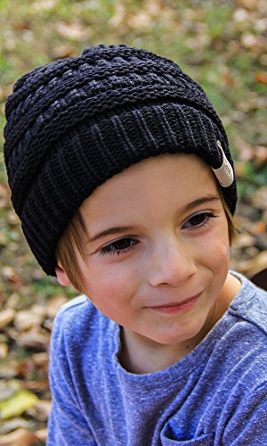 Image of Funky Junque Kids Baby Toddler Ribbed Knit Children's Winter Hat Beanie Cap