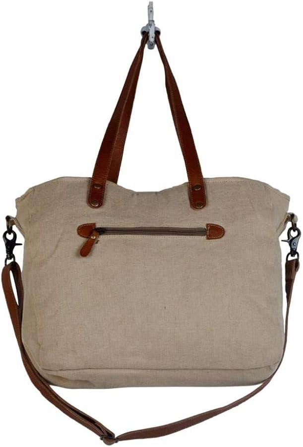 Myra Bag Boho Purses for Women - Boho Handbags for Women with Leather Detailing and Canvas Fabric, Casual Cloth Purses - Image 5