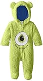 Disney Body de una pieza con capucha de monstruos para bebé niño, Verde, 3 meses