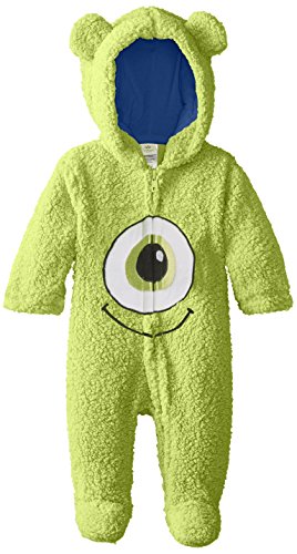Disney Baby Baby-Boys Newborn Glow Monsters Hooded Pram, Green, 9 Months
