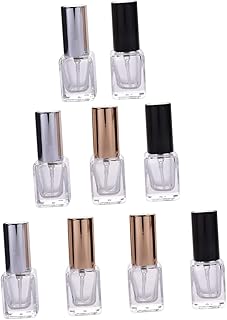Ipetboom 9pcs Perfume Bottle Glass Spray Bottles Square Fragrance Bottles Glass Square Bottles Spray Glass Bottles Fragran...