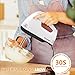 Showvigor Electric Hand mixer - 7 Adjustable Speed 180W Handheld Mixer Electric Whisk with 5 Stainless Steel Accessories, Turbo Boost/Self-Control Speed + Eject Button Food Beater for Cakes Eggs