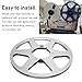 1/4 10.5 Inch Empty Takeup Reel, 6 Hole Open Reel Audio Aluminum Alloy Takeup Reel, Universal Opening Machine Parts for 1/4in Tape (Silver)