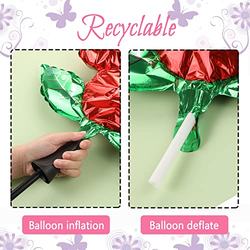 Benospace 12 Pcs Butterfly Flower Balloons, Colorful Spring Summer Floral Theme Aluminum Foil Balloon Fairy Floral Theme Mylar Balloon For Birthday Party Supplies Baby Shower Decor Wedding Decorations #TOP2