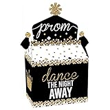 Big Dot of Happiness Prom - Treat Box Party Favors - Prom Night Party Goodie Gable Boxes - Set of 12