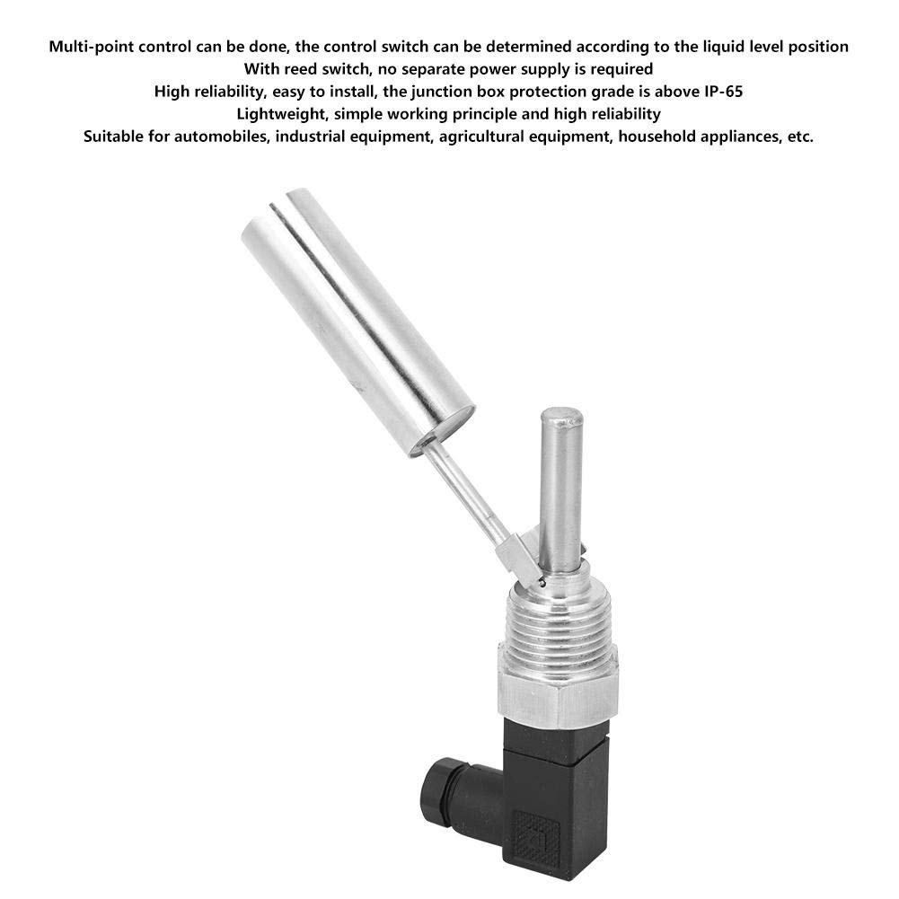 Petit Interrupteur à Flotteur en Acier Inoxydable Bec de Canard, Capteur de Niveau d'eau Montage Latéral DC 0-220V