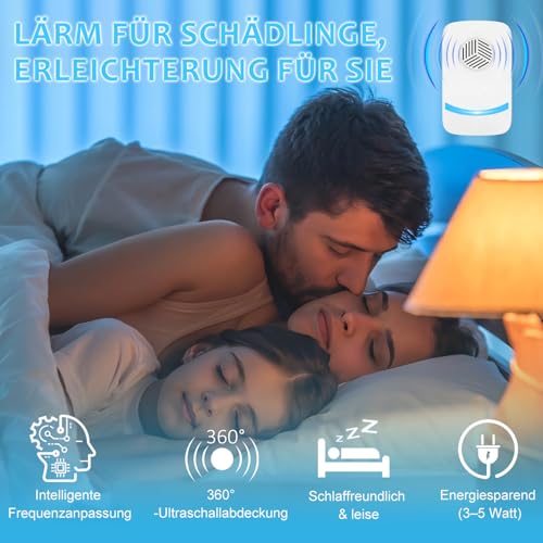 Bugshield Milben Stecker Ultraschall Gegen Milben 2026,Skield Bug Shield Milbenstecker, Effizientes Reduzieren von Milben Plug Für Schlafzimmer & Wohnbereiche Against Mite Bettwanzen (2)