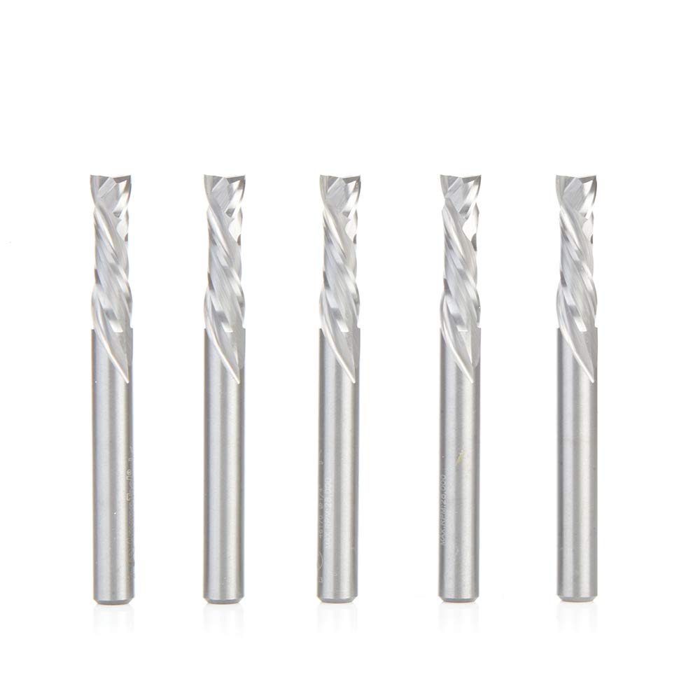 Amana Tool 46176 CNC Solid Carbide Compression Spiral 1/8 D x 13/16 CH x 1/4 SHK x 2-1/2 Inch Long Router Bit