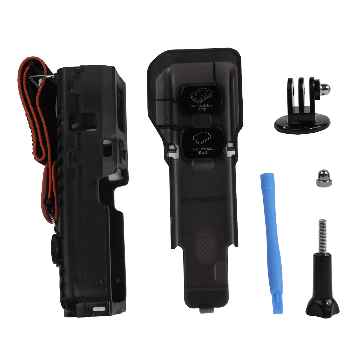 Tiardey Camera Extension Adapter, Brass Knuckle Strap Protective Case, Pocket Cover 3 Protective Cage Shell for OSMO POCKET 3