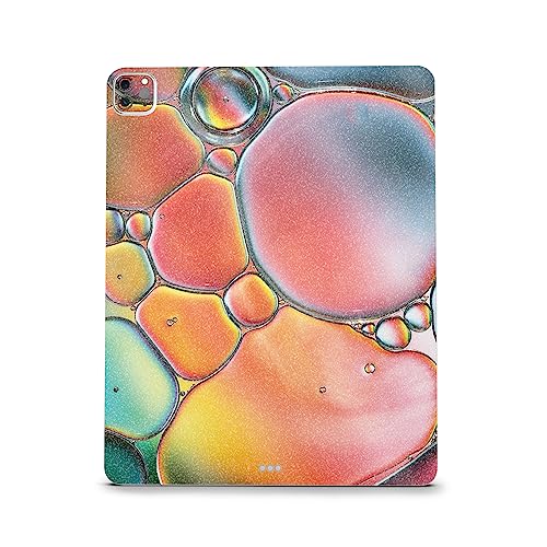 Image of MightySkins Carbon Fiber Skin Compatible With Apple iPad Pro 12.9 inch M2 6th Gen (2022) Full Wrap Kit - Rainbow Bubbles | Protective Durable Textured Carbon Fiber Finish | Easy To Apply | Made in the USA