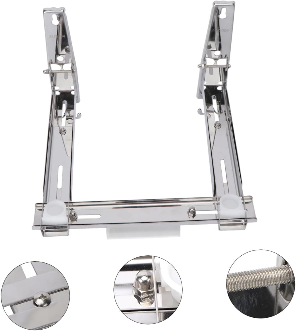 Kitchen Rack for Microwave Oven Wall Shelf Retractable Bracket Thickened