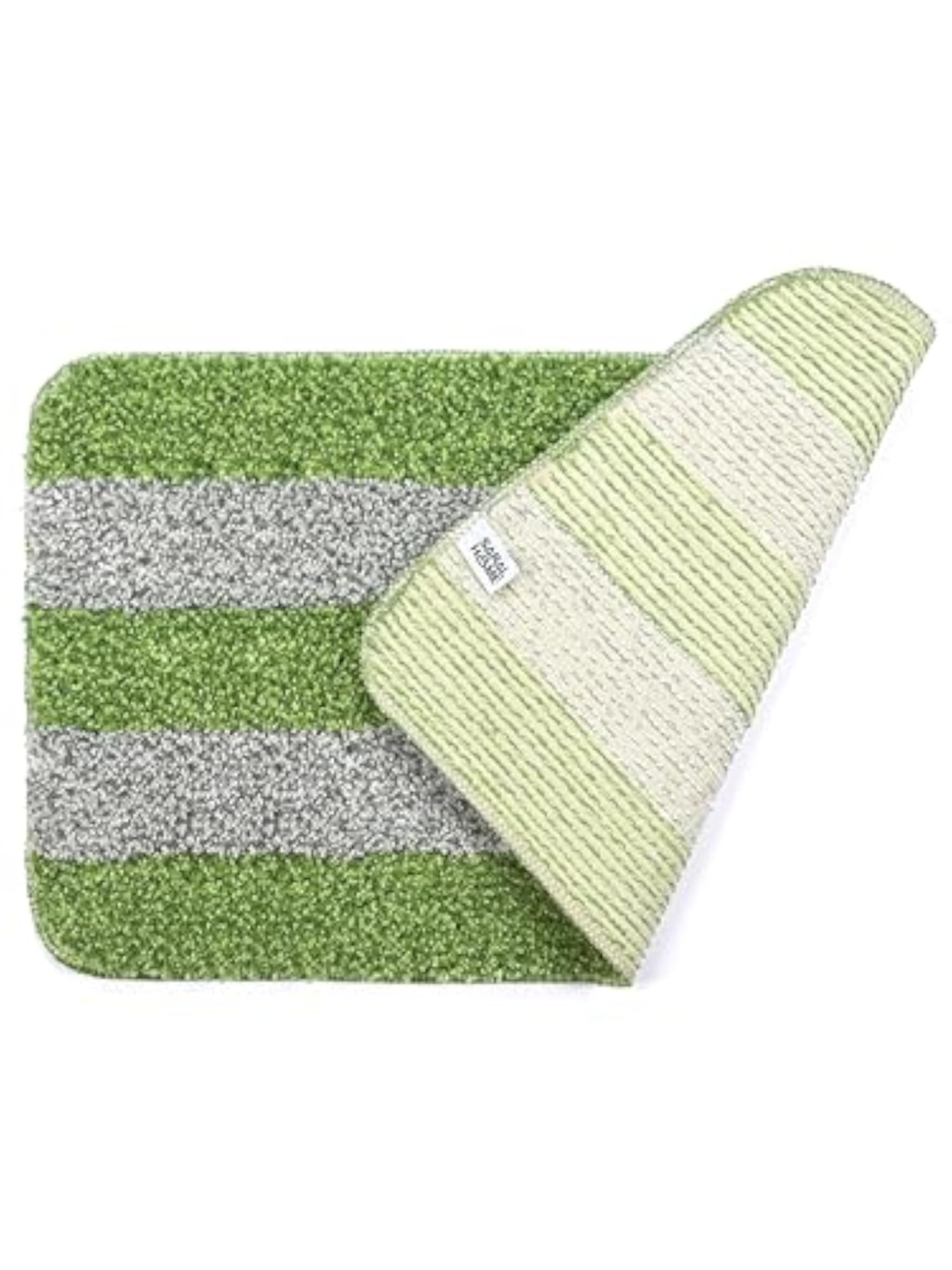 Microfiber Soft Antiskid Bathmat 2Pc, Green