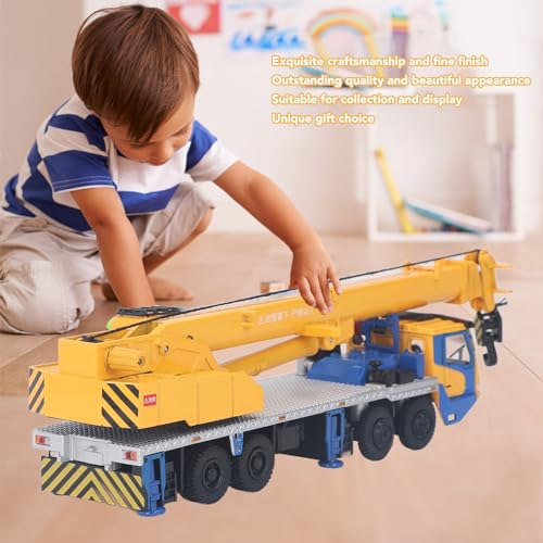 Modelo Resistente Em Miniatura de Guindaste de Caminhão Fundido Em Escala 1:55, Design Realista, Con