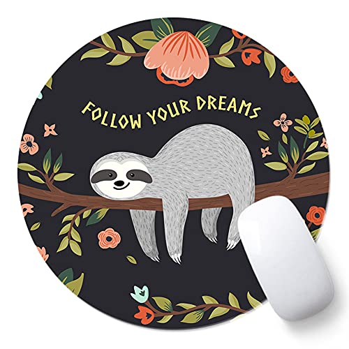 AOKSUNOVA Tapis de Souris Motif Rond Tapis de Souris Mignon 200 x 200 mm