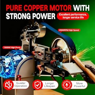 Belt Sander, 1500W Power with 2.2KW VFD, 72x2 inch Belt SizeKnife Sharpener, with 3 Grinding Moulds & 3PCS zirconia corundum sand beltsSanding Belts Compatible with 72"- 82 * 2" Belts