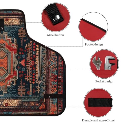 Delantal con diseño mexicano y 8 bolsillos ajustable miniatura 3