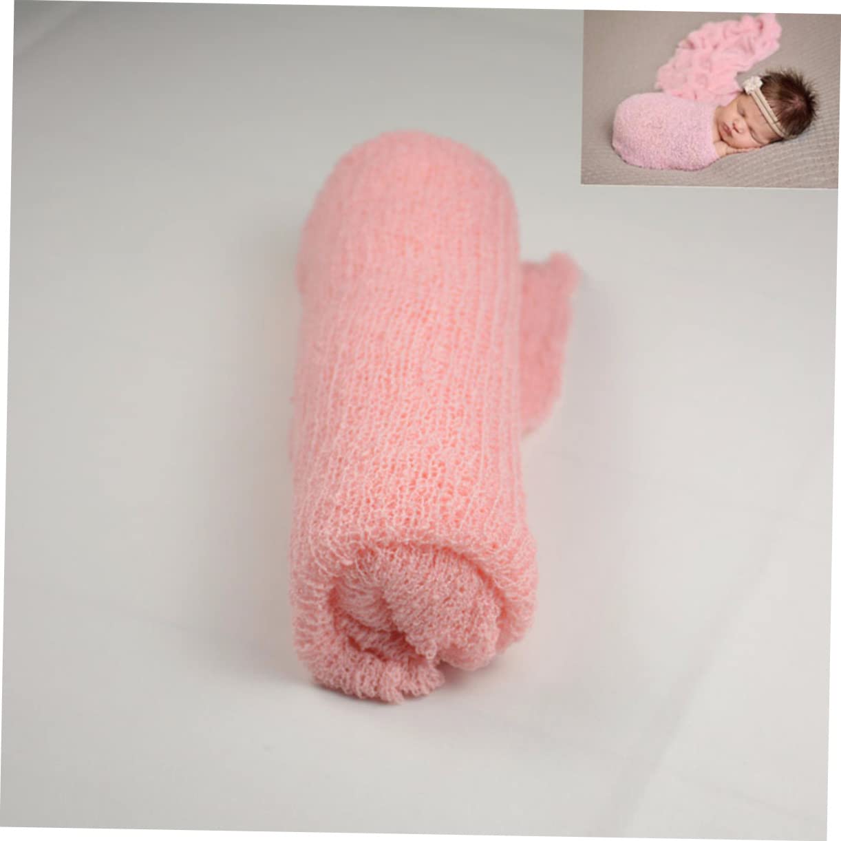VICASKY 6pcs Neonato Swaddle Coperte Traspirante Estensibile Baby Coperta Per Servizi Fotografici Beige Chiaro Rosa Come Coperta O Asciugamano Da Bagno Per Ragazze Ragazze