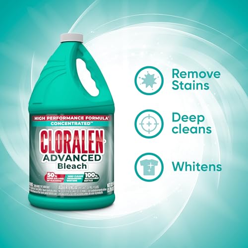 Image of Cloralen Advanced Concentrated Household Cleaning Liquid Bleach - 121 fl oz - 3-in-1 Multipurpose Cleaner for Laundry, Bathroom & Kitchen - 50% More Loads - Fresh Scent