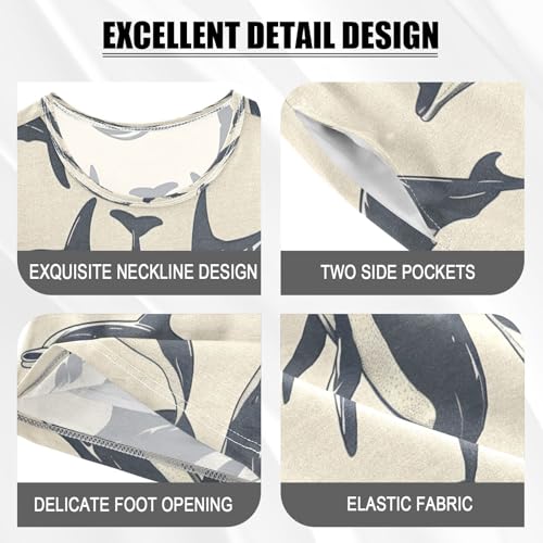 senya Short Sleeve Pajamas Sets Summer Cotton Sleepwear Black Dolphin4