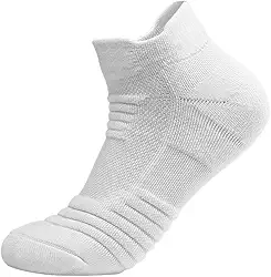 Um par de meias de corrida e caminhada com almofada grossa – Meias atléticas respiráveis para homens e mulheres
