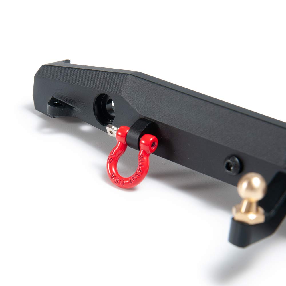 XUNJIAJIE Stahl Stoßstange Hinten Für TRX4, SCX10-II - Mit Rückleuchten Und Anhängerkupplung