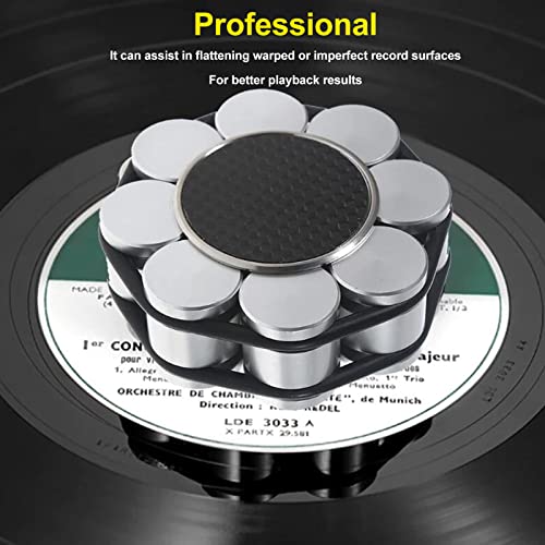 Stabilizzatore di Peso da Record HiFi, Disco per Giradischi in Vinile Accessorio Bilanciato Smorzamento delle Vibrazioni, Stabilizzatore LP Durevole Ed Elegante con Cuscinetto