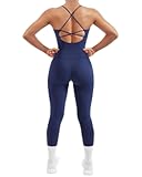 Women 2 Piece Workout Sets Booty Leggings with Pockets Padded Tank Tops