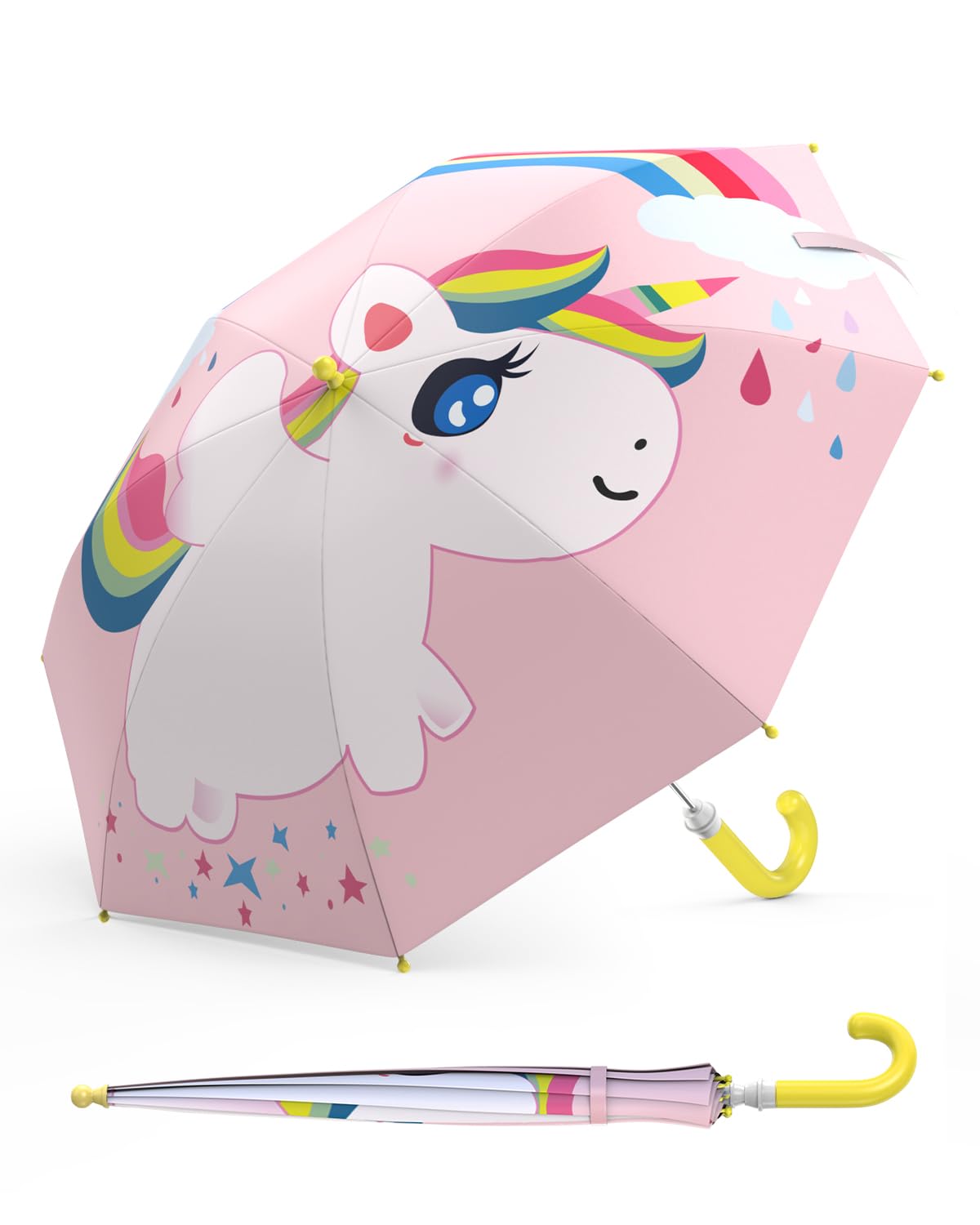 Umbrella for Kids, 3D Cartoon Umbrella for Girls and Boys, Stylish & Cute Mini Rain Umbrella for Children, Portable Waterproof Lightweight Umbrella for Baby