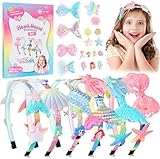 Headband Making Kit for Girls Age 3+, Creative Craft Kits for Kids, DIY Hair Accessories & Hairbands - Girls Birthday Presents for Age 3 4 5 6 7 8 Year Old Girls Gifts Toys Set (Mermeid)