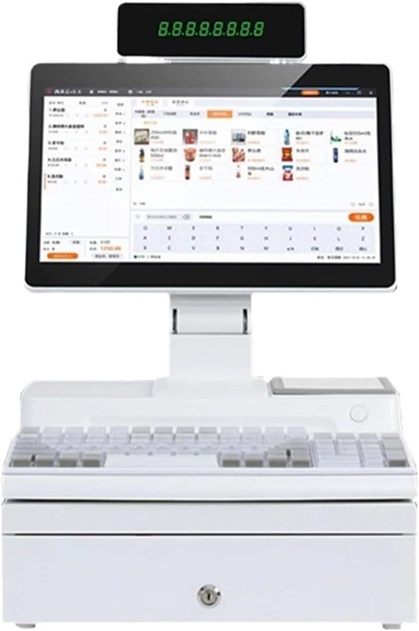 14,1 pollice schermo touch, cassa di pagamento, tastiera, stampante integrata da 58 mm, pacchetto completo, computer POS, POS di fabbrica, cassa per attività commerciali e impieghi professionali
