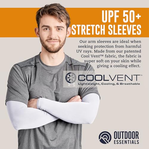 Image of UV Sun Protection Arm Sleeves - UPF 50 Cooling Compression Sleeves for Men & Women - Arm Cover /Protector for Basketball, Voleyball, Golf, Baseball, Football, Running, Cycling & Other Outdoor Sports