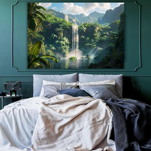 Peinture paysage forestier encadrée pour transformer votre chambre - 3
