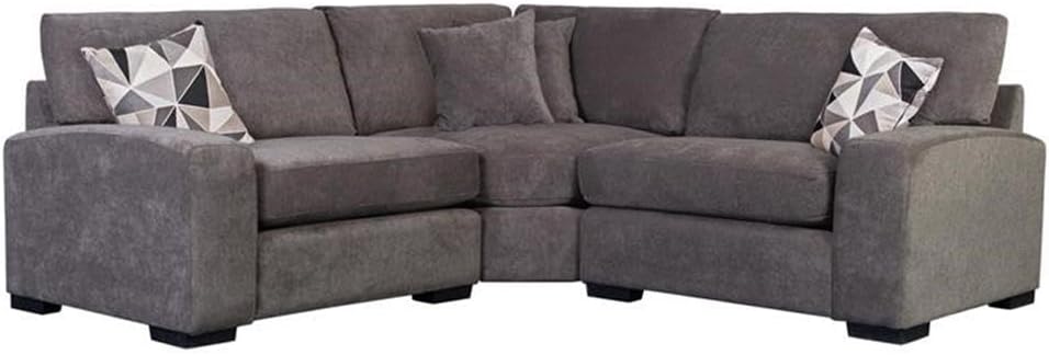Porter Designs Clayton Sectional, Regular, Gray Dark Gray