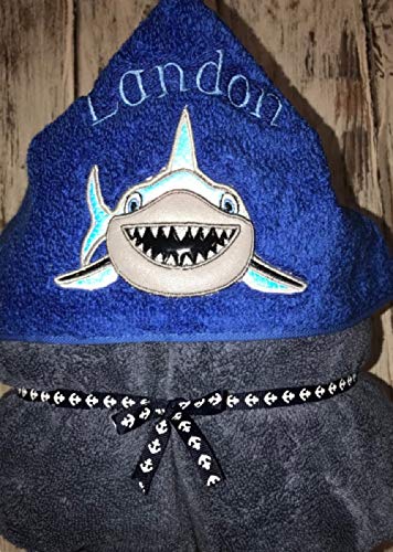 shark hooded towel