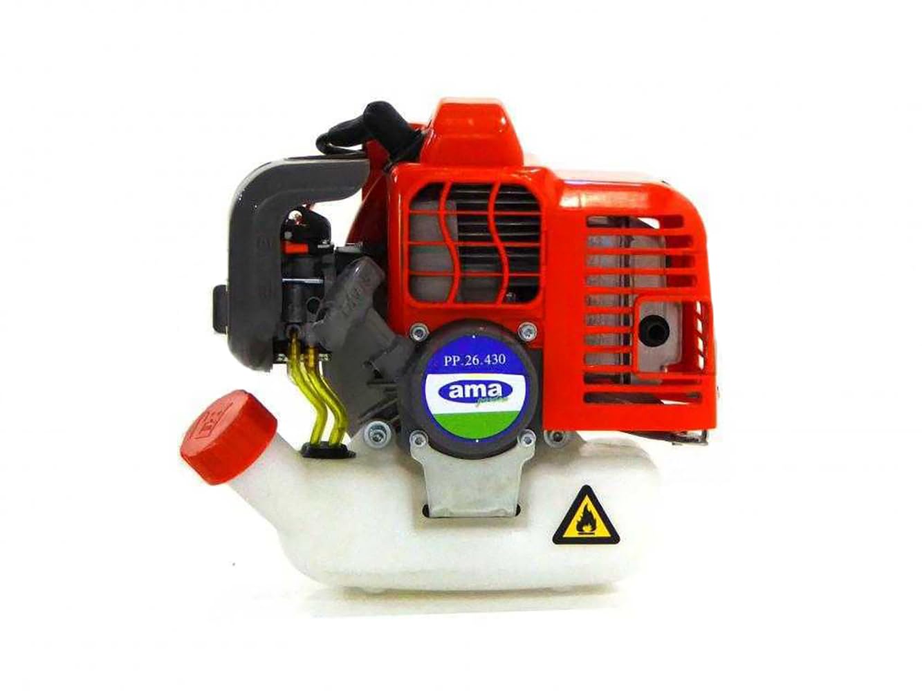 Ama Potatore A Scoppio PP.26.430 con Asta Telescopica Estensibile da 3 a 4,3 Metri, Motore 33 cc, Barra 25 cm, Peso 5,3 kg, Arancio/Nero